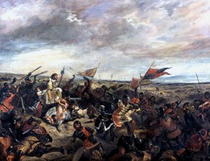 Slaget ved Poitiers 1356, 1830 av Ferdinand Victor Eugene Delacroix