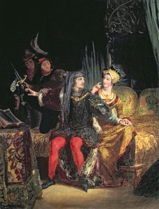 Charles VI (1380-1422) og Odette de Champdivers, ca. 1824-26 av Ferdinand Victor Eugene Delacroix