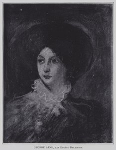 George Sand av Ferdinand Victor Eugene Delacroix