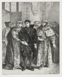 Hamlet, 1834. av Ferdinand Victor Eugene Delacroix