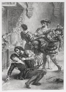 Hamlet: Hamlets død, 1843. av Ferdinand Victor Eugene Delacroix