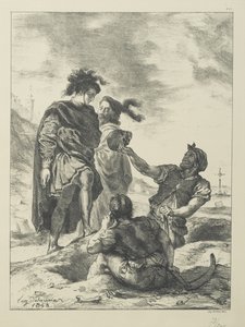 Hamlet og Horatio før gravgraverne av Ferdinand Victor Eugene Delacroix