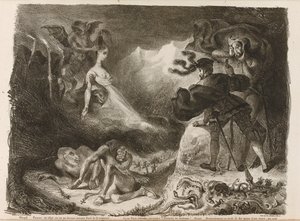 Illustrasjon til Goethes Faust, 1828 av Ferdinand Victor Eugene Delacroix