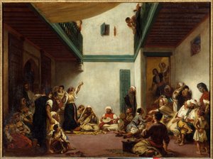 Jødisk bryllup i Marokko. Maleri av Eugene Delacroix (1798-1863) av Ferdinand Victor Eugene Delacroix