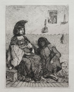 Jøde fra Alger. av Ferdinand Victor Eugene Delacroix