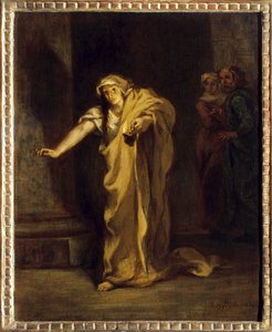 Lady Macbeth søvngjenger Illustrasjon av verket med samme navn av William Shakespeare (1564-1616). Maleri av Eugene Delacroix (1798-1863) 1850 Søn. 0,40 x 0,32 m Fredericton. Beaverbrook kunstgalleri av Ferdinand Victor Eugene Delacroix