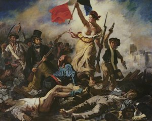 Liberty Leading the People, 28. juli 1830, ca. 1830-31 (olje på lerret) (for detaljer se 95120) av Ferdinand Victor Eugene Delacroix
