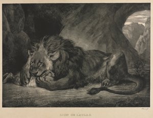Løve av Atlas, 1829. av Ferdinand Victor Eugene Delacroix