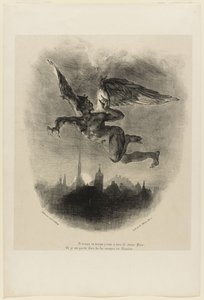 Mephistopheles i luften (frontispice fra Faust) av Ferdinand Victor Eugene Delacroix