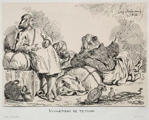 Muleteers of Tétuan, 1833. av Ferdinand Victor Eugene Delacroix