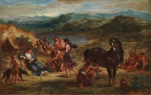 Ovid blant skyterne av Ferdinand Victor Eugene Delacroix