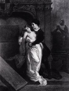 Romeo og Julie - gravering av Eugene Delacroix av Ferdinand Victor Eugene Delacroix