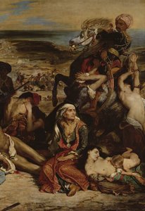 Scener fra massakren på Chios, 1822 olje på lerret detalj av 63566 av Ferdinand Victor Eugene Delacroix