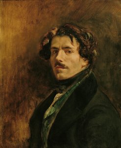 Selvportrett, ca. 1837 (olje på lerret) av Ferdinand Victor Eugene Delacroix