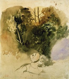 Studie av en Gurkha fra den indiske hæren, 1830 av Ferdinand Victor Eugene Delacroix