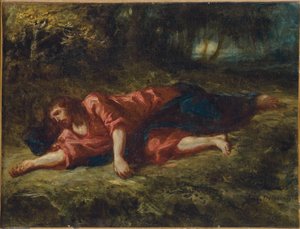 Kvalen i hagen, ca. 1849 av Ferdinand Victor Eugene Delacroix