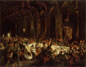 Attentatet på biskopen av Liège av Ferdinand Victor Eugene Delacroix