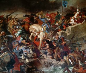 Slaget ved Taillebourg, 21. juli 1242 av Ferdinand Victor Eugene Delacroix