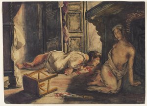 Bruden av Lammermoor, ca. 1826 (akvarell og gouache over grafitt på vevd papir) av Ferdinand Victor Eugene Delacroix
