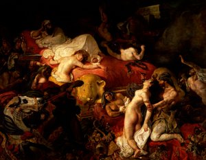 Sardanapalus død av Ferdinand Victor Eugene Delacroix