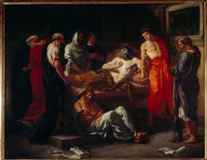 Marc Aureles død (121-180). Maleri av Eugene Delacroix (1798-1863) av Ferdinand Victor Eugene Delacroix