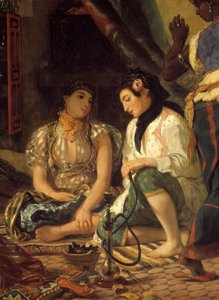 Kvinnene i Alger i detaljleiligheten deres. Maleri av Eugene Delacroix av Ferdinand Victor Eugene Delacroix