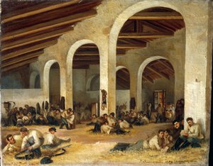 Brakker i Modena, av Ferdinando Buonamici, olje på lerret av Ferdinando Buonamici