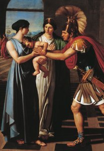 Andromache avskjærer Hector ved Scaean Gate (detalj) av Ferdinando Castelli