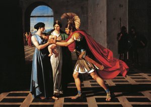 Andromache avskjærer Hector ved Scaean-porten av Ferdinando Castelli