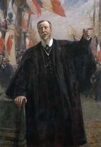 Paul Déroulède 1846-1914 holder en tale på Bougival, januar 1913