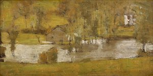 A Fosset; La Crue, 1881 av Fernand Khnopff