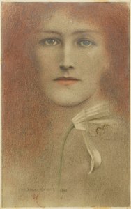 Diffidence, 1893 av Fernand Khnopff