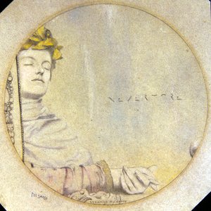 Nevermore (blyant og farget kritt på papir) av Fernand Khnopff
