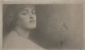 Studie for lOffrande The Offering, 1891 av Fernand Khnopff