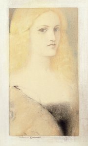 Venetian Memory (pastell og blyant på lerret) av Fernand Khnopff