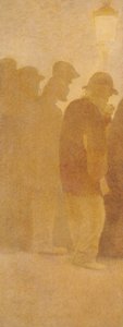 The Mouthful of Bread, Waiting in Line, studie for «Charity» av Fernand Pelez