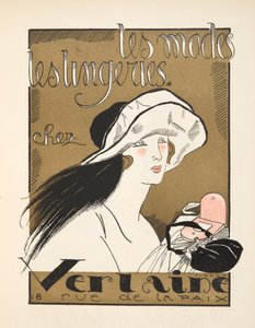 Annonse for Verlaine, fra Gazette de Bon Ton, pub. 1920 (stensiltrykk) av Fernand Siméon
