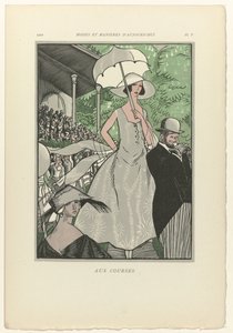 Dagens moter og manerer, 1922, Pl. 5: At the Races av Fernand Siméon