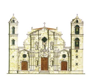 Havanna katedral. Cuba av Fernando Aznar Cenamor