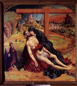 Virgin of Pity Maleri av Fernando Gallego (ca. 1440-1507) 1470 Søn. 1,25x1,09 m Madrid, Prado-museet