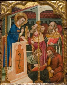 Saint Stephens strid med jødene, ca 1350 av Ferrer and Arnau Bassa,