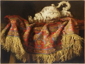 Stilleben med et teppe, ca. 1640. av Fieravino