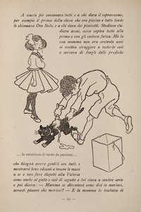 Illustrasjon fra en barnebok, ca.1920-30 av Filiberto Scarpelli