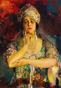 Portrett av sangeren Nadezhda Plevitskaya, 1924