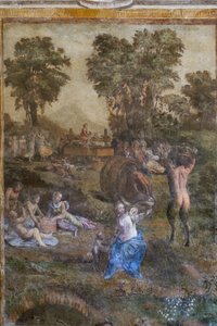 "Harvest", detalj fra Camerino dei Baccanali (fersk) av Filippino (and workshop) Lippi