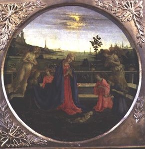 Tilbedelsen av Jesusbarnet av Filippino Lippi