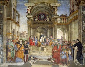 Triumf av Saint Thomas Aquinas over heretics (fresco)