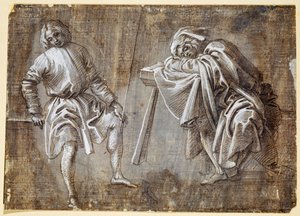To sittende figurer av Filippino Lippi