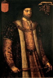Portrett av den katolske kong Ferdinand II av Aragon (1479-1516) av Filippo Ariosto