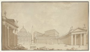 Utsikt over Petersplassen i Roma av Filippo Citaroni